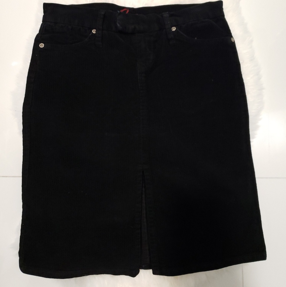 Black corduroy Blue cult pencil skirt size 25